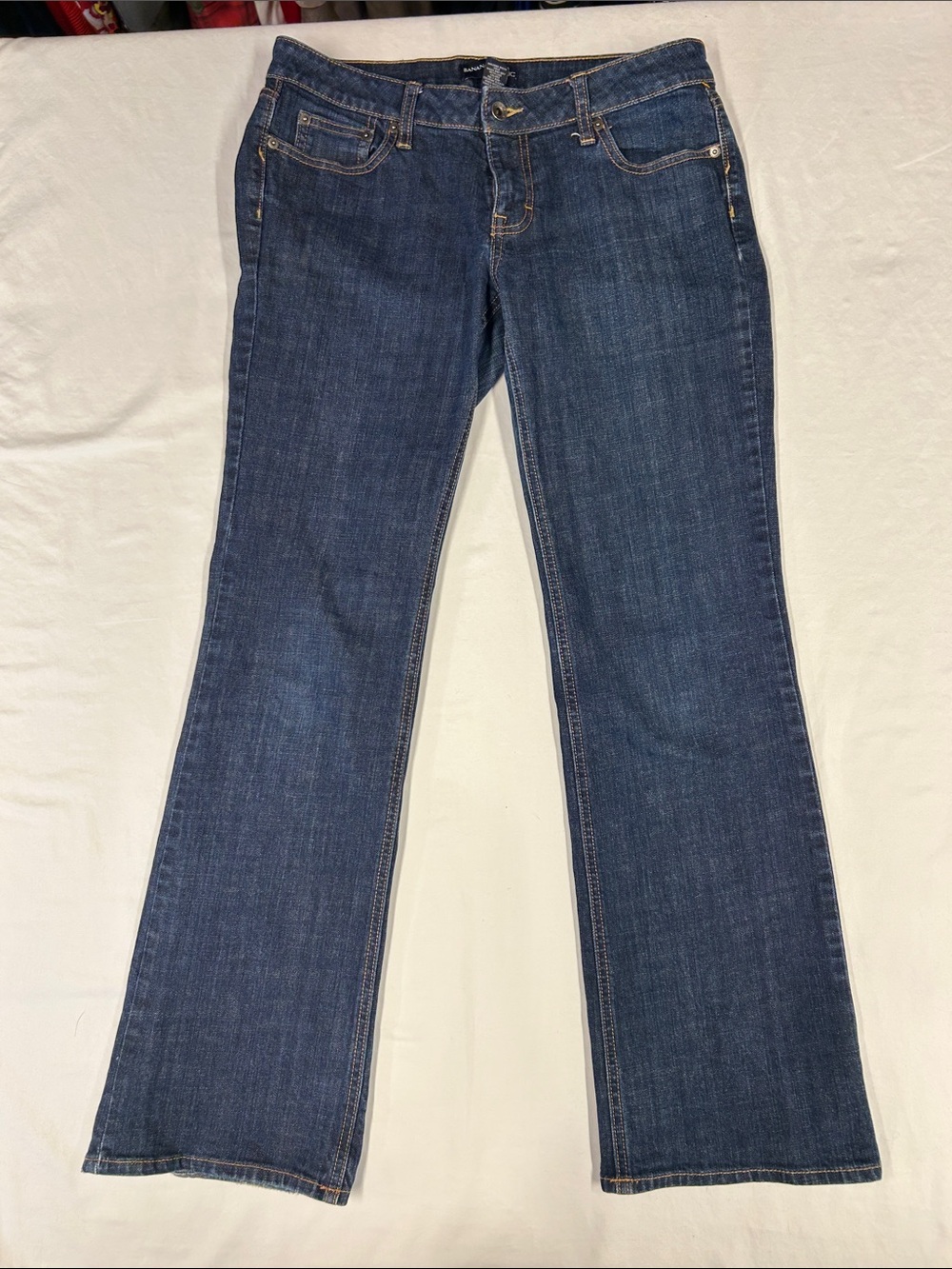 Banana Republic Dark Wash Stretch Bootcut Jeans Size 10 Mid Rise Denim